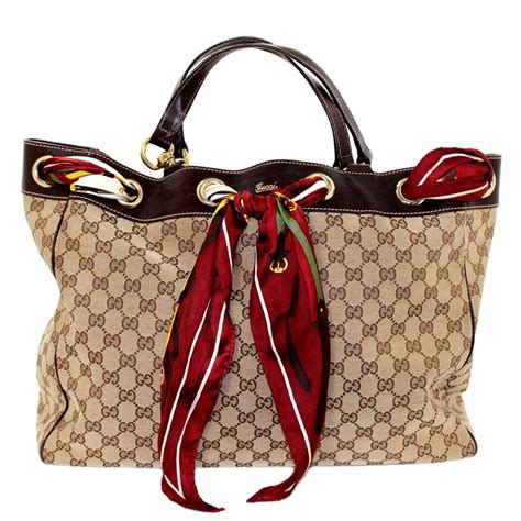 gucci bag canvas with scarf|gucci canvas bag sale.